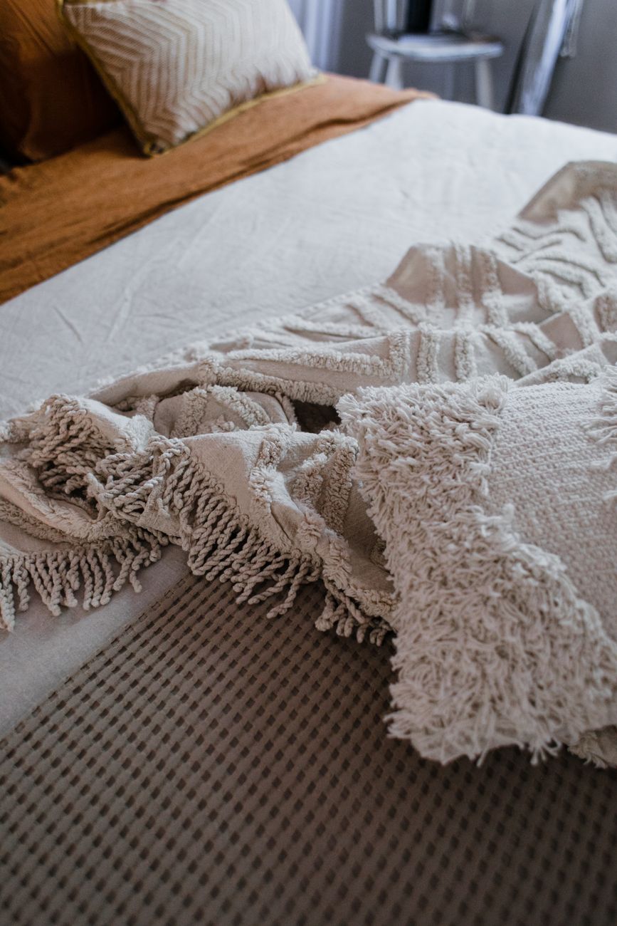 Fringed Linen Throw